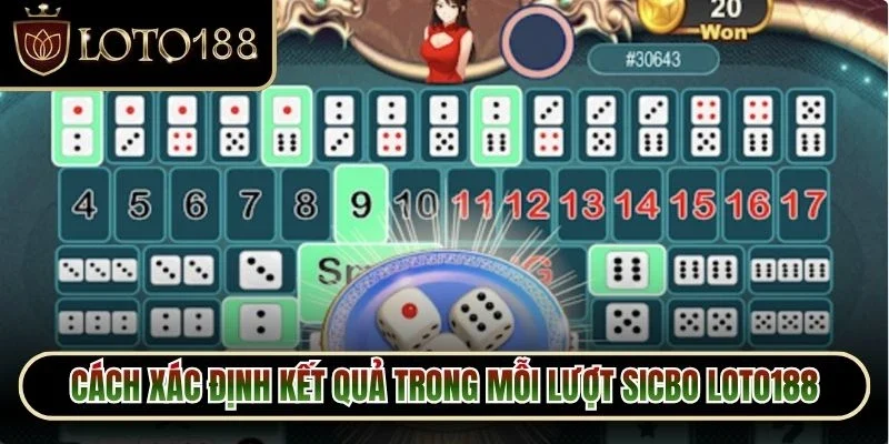 Cách xác định kết quả trong mỗi lượt sicbo Loto188