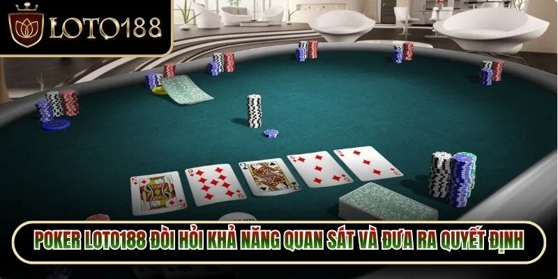 Poker Loto188 đòi hỏi khả năng quan sát và đưa ra quyết định hợp lý